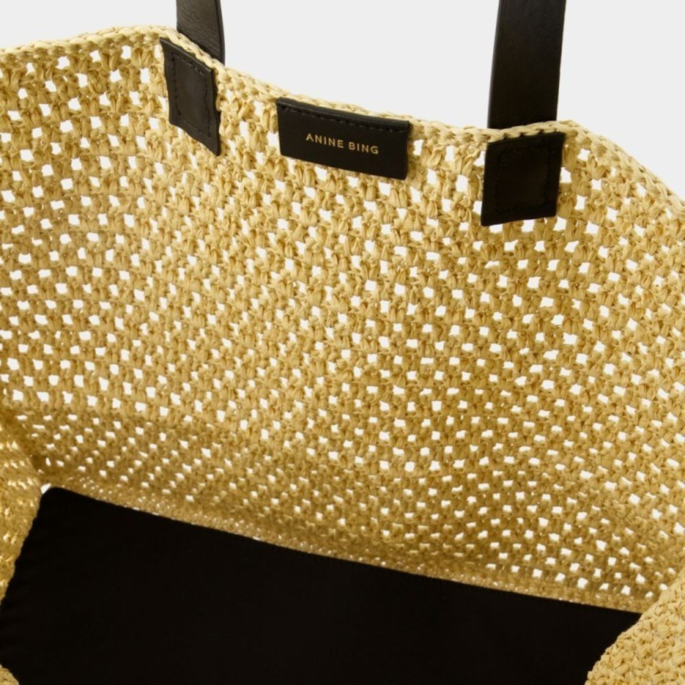 Anine Bing Large Rio Tote Bag  - Synthetic - Beige - NWT - Picture 4 of 4